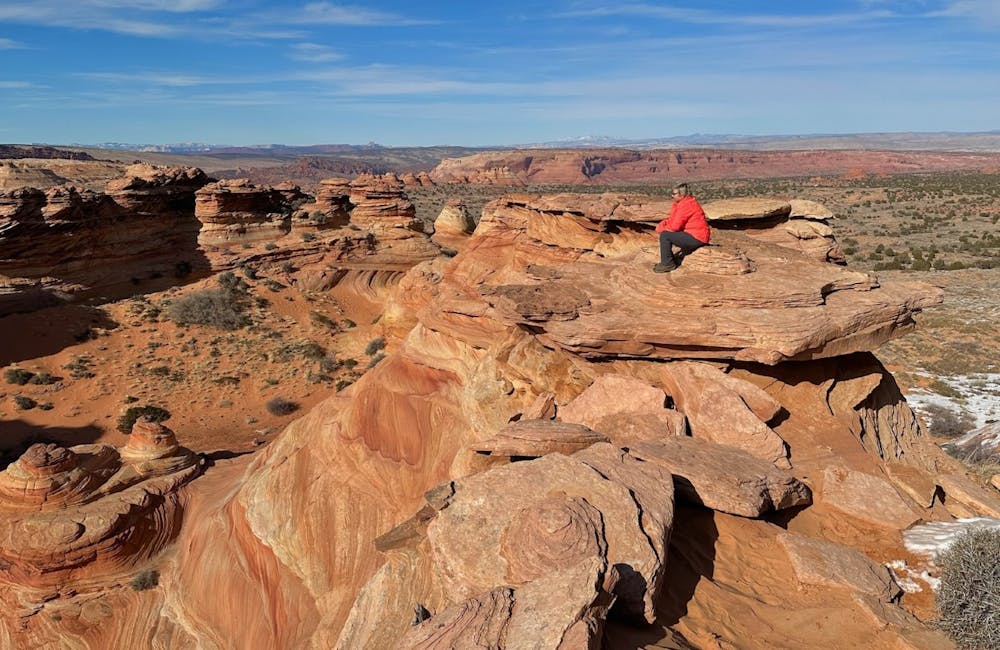 Oboz Footwear Trailblazer Jackie Seidman in the desert.