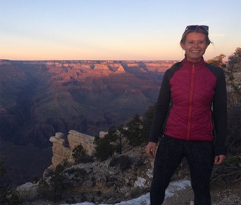 Kelly Thurston on a hike