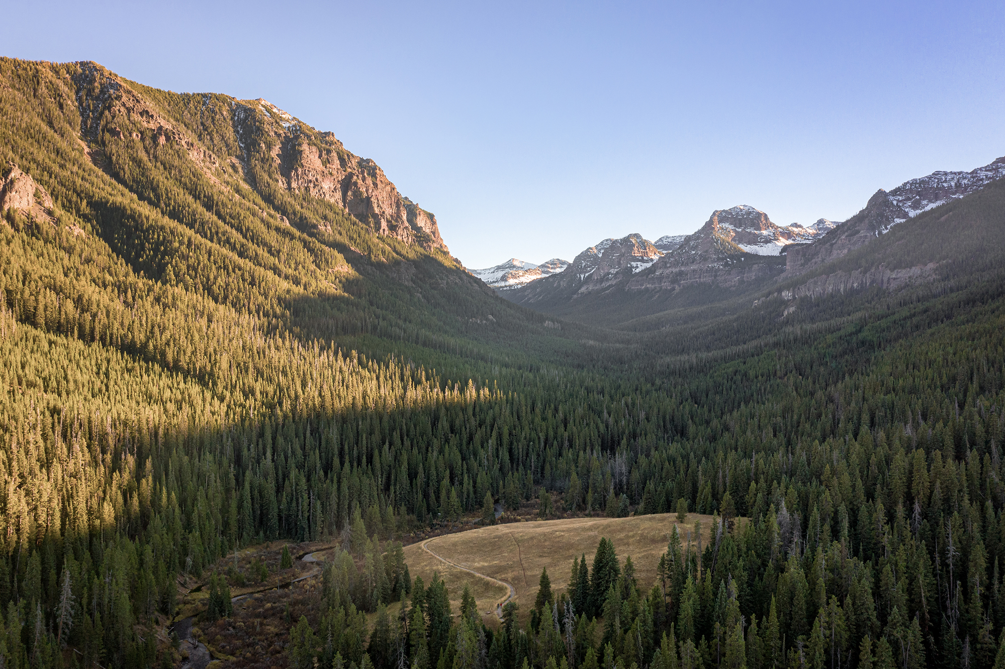 Beautiful view in Hyalite Canyon near Bozeman, Montana.