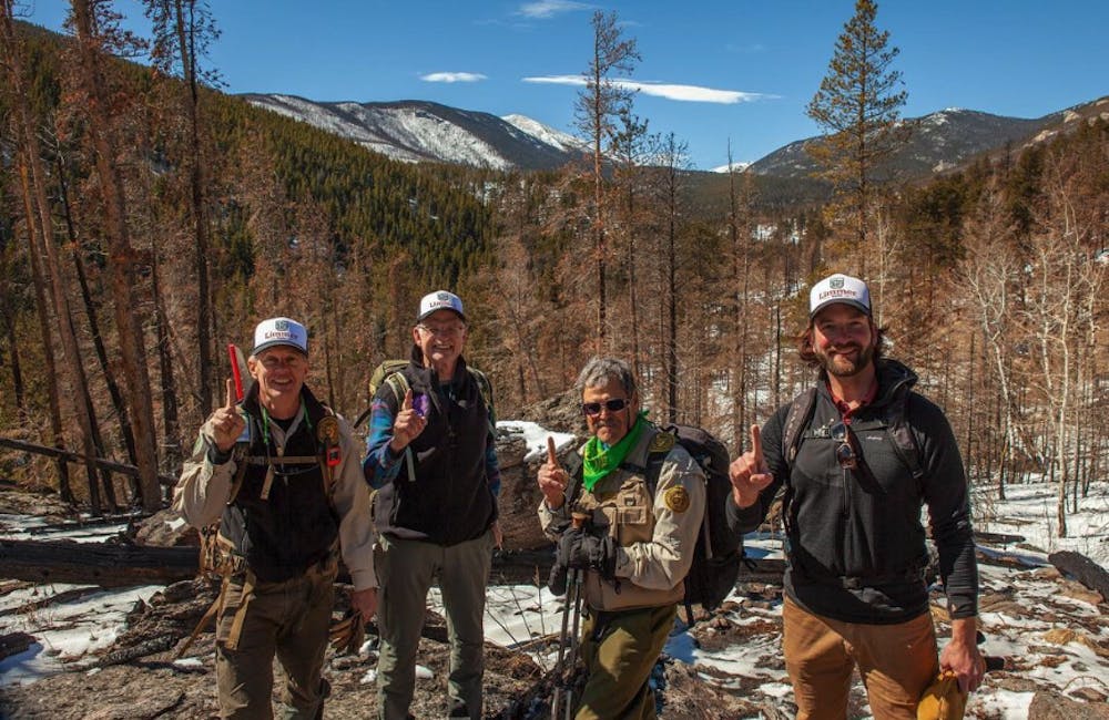 Oboz Footwear Trailblazer Jeff Randa with friends.