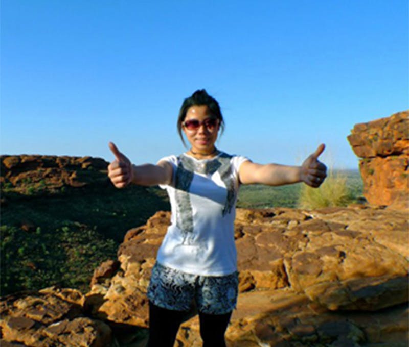 Jasmin Chang enjoying the outdoors