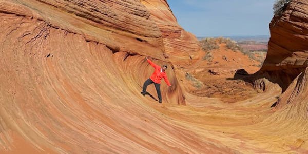 Oboz Footwear Trailblazer Jackie Seidman in the desert.
