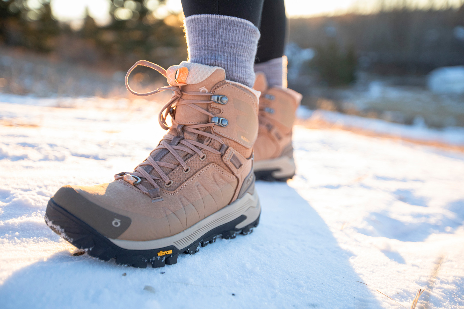 Oboz Footwear Women's Bangtail Insulated Winter Boot in snow.