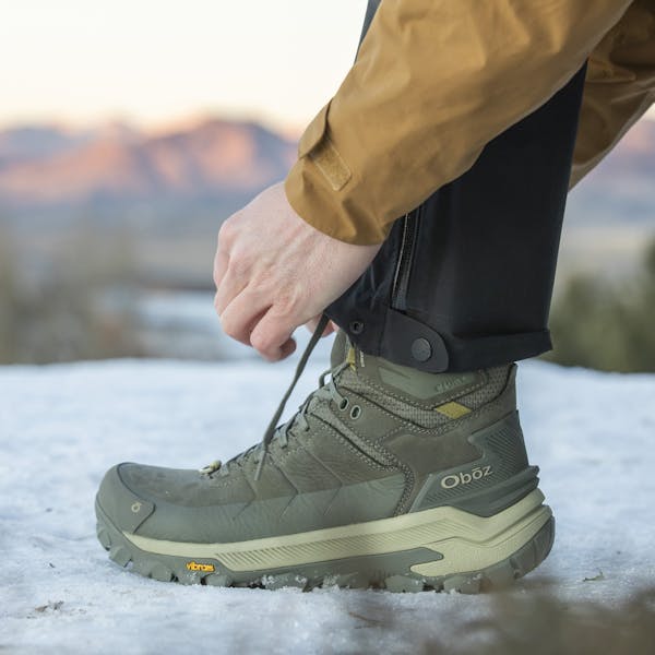 Oboz Footwear Men's Bangtail Insulated Winter Boot in snow.
