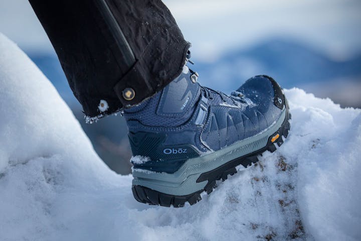 Oboz Footwear Women's Bangtail Insulated Winter Boot in snow.