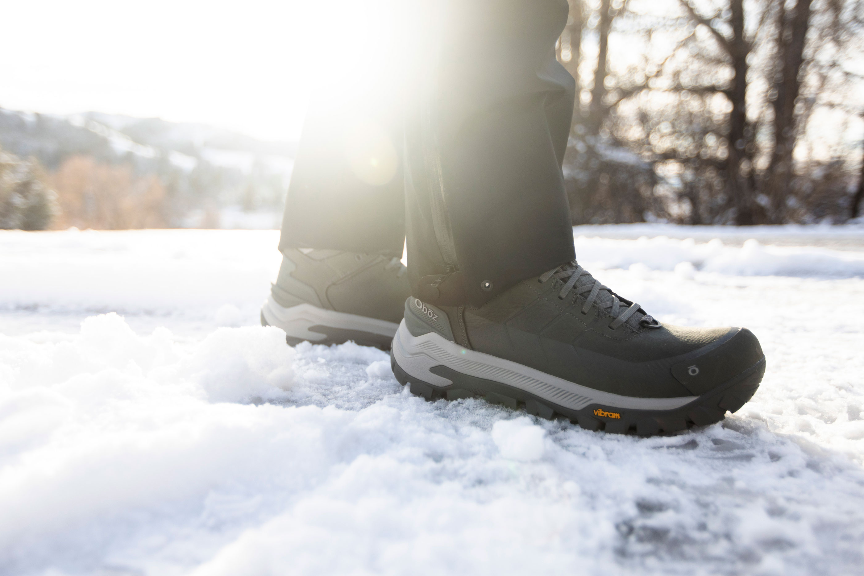 Oboz Footwear Men's Bangtail Insulated Winter Boot in snow.