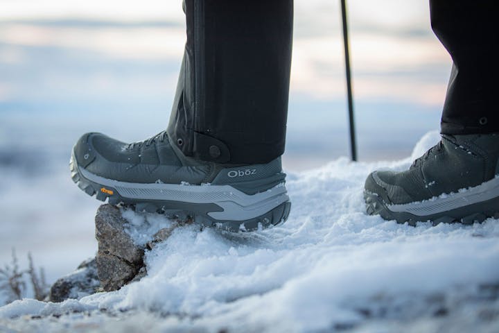 Oboz Footwear Men's Bangtail Insulated Winter Boot in snow.