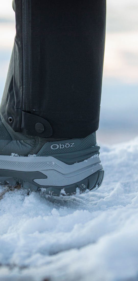 Oboz Footwear Men's Bangtail Insulated Winter Boot in snow.