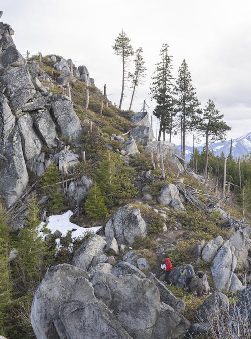 Two hikers wearing the Oboz Bridger Ridge Gore-Tex hiking boot.