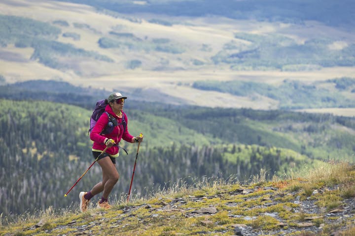 Hiking in the women's Katabatic LT Gore-Tex hiking shoe.