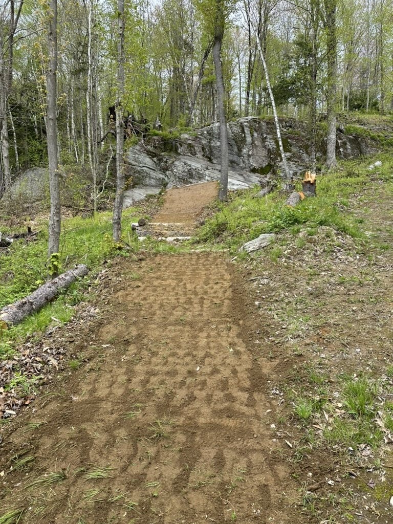 A trail in progress.
