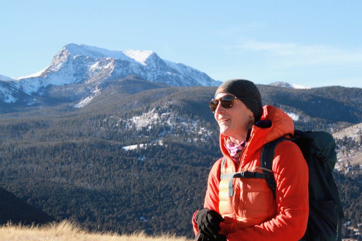 Oboz Local Hero, Hallie Zolynski, in the Anaconda-Pintler Wilderness.