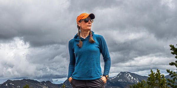 Oboz Local Hero, Hallie Zolynski, in the Anaconda-Pintler Wilderness.