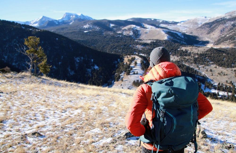 Oboz Local Hero, Hallie Zolynski, in the Anaconda-Pintler Wilderness.