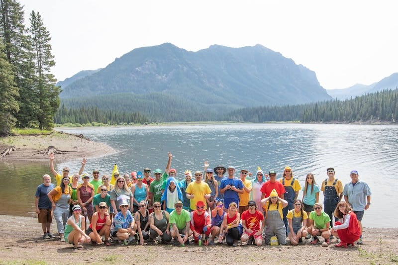 The Oboz team at Hyalite in Bozeman MT during their staff party!