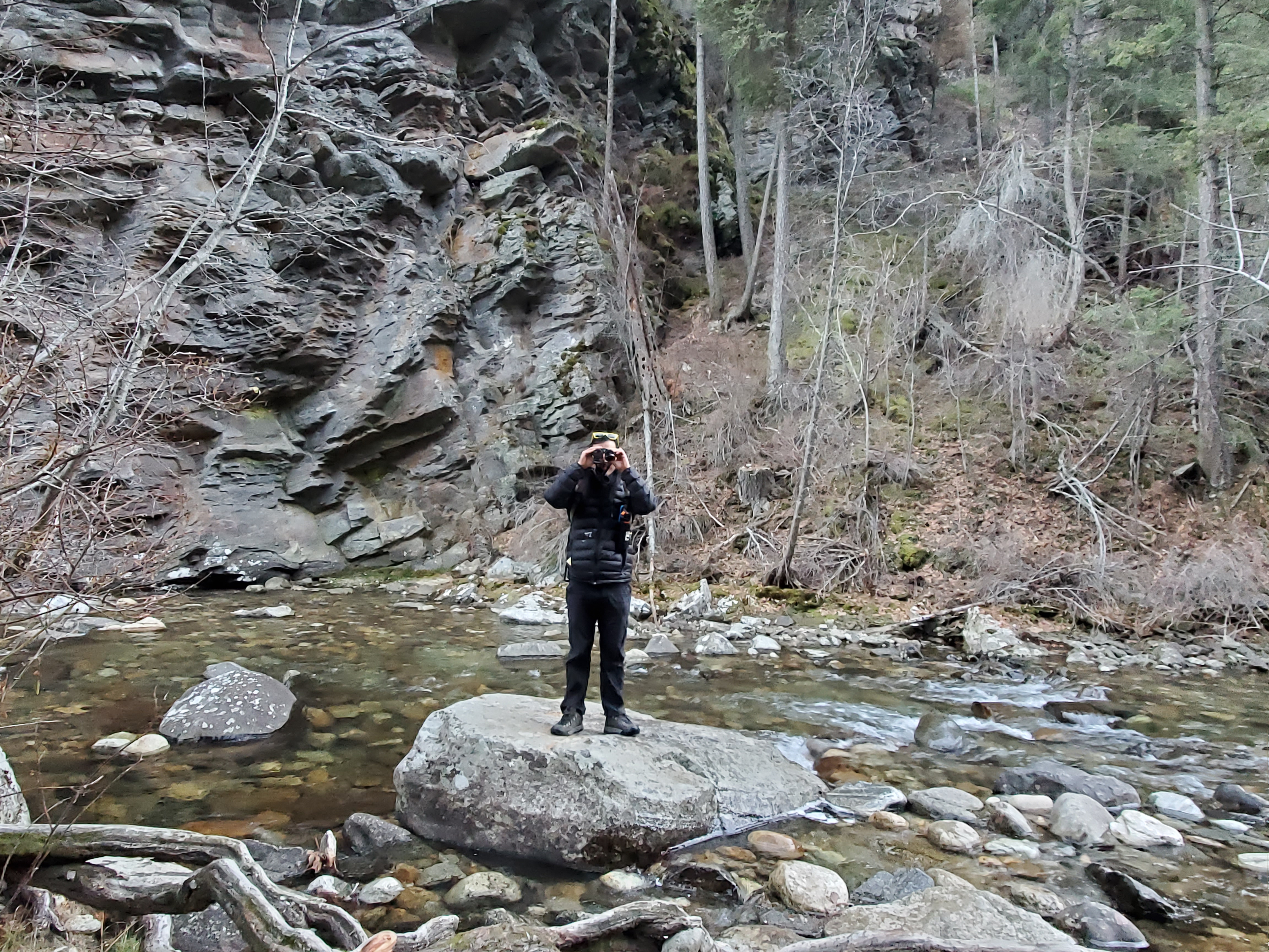 Tyler Lau, Oboz Ambassador, on a trip abroad.