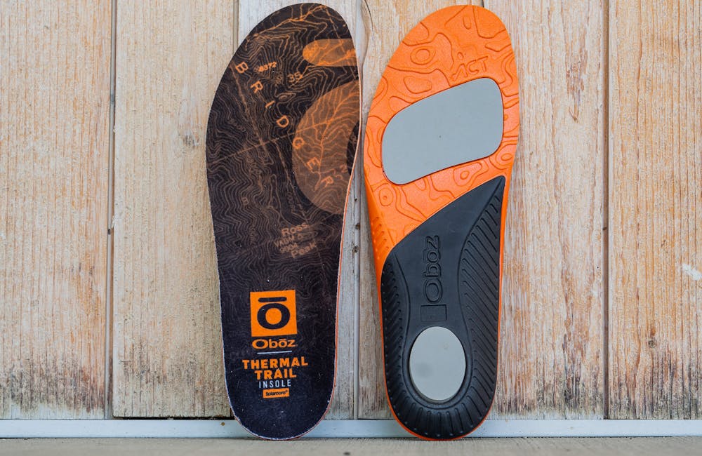 Oboz Thermal Trail insole featuring solarcore.