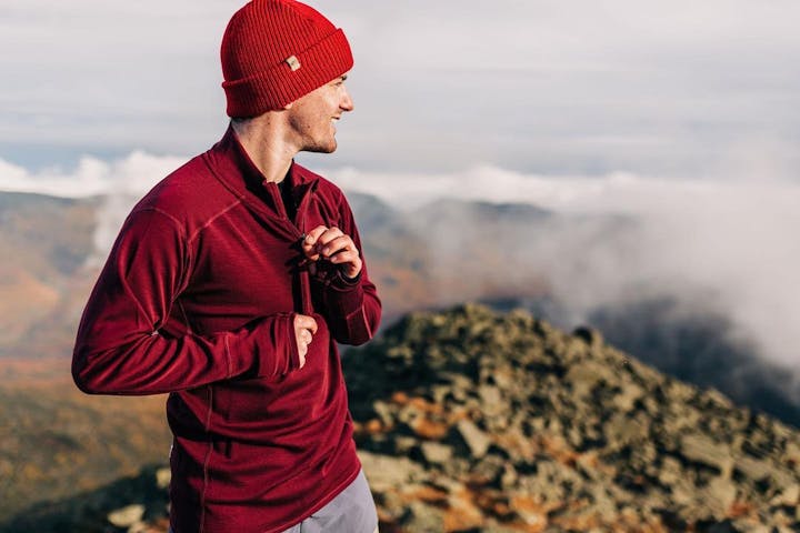 Oboz Local Hero, Riley McGurn on a hike in the New Hampshire wilderness.