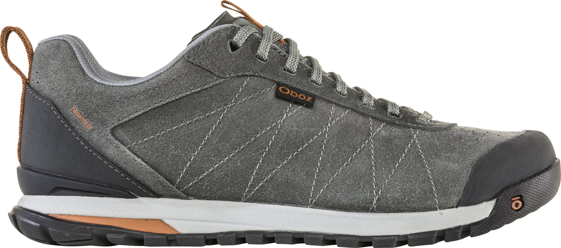 Oboz Mens Bozeman Low Leather Charcoal casual shoes