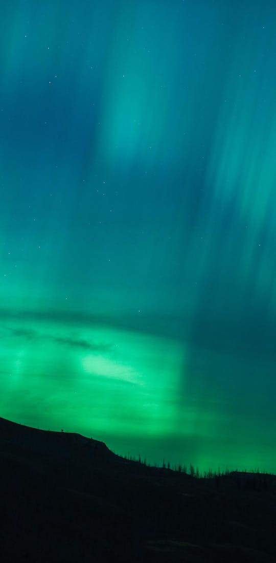 The northern lights above Glacier National Park