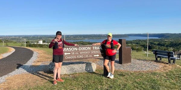 Oboz Footwear Local Hero Roxanne Strine at the Mason-Dixon trail in Pennsylvania