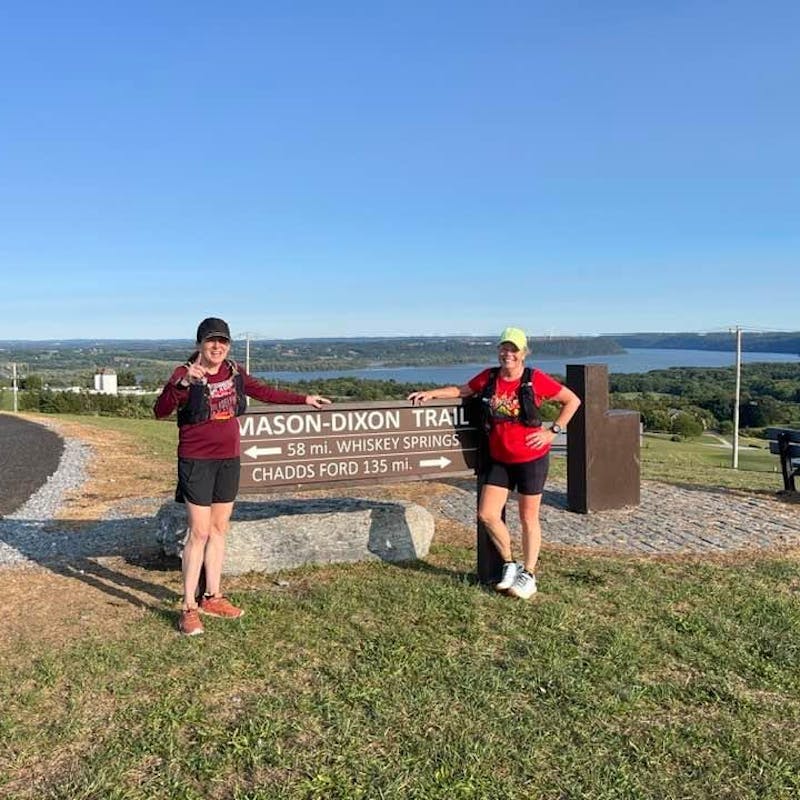 Oboz Footwear Local Hero Roxanne Strine at the Mason-Dixon trail in Pennsylvania