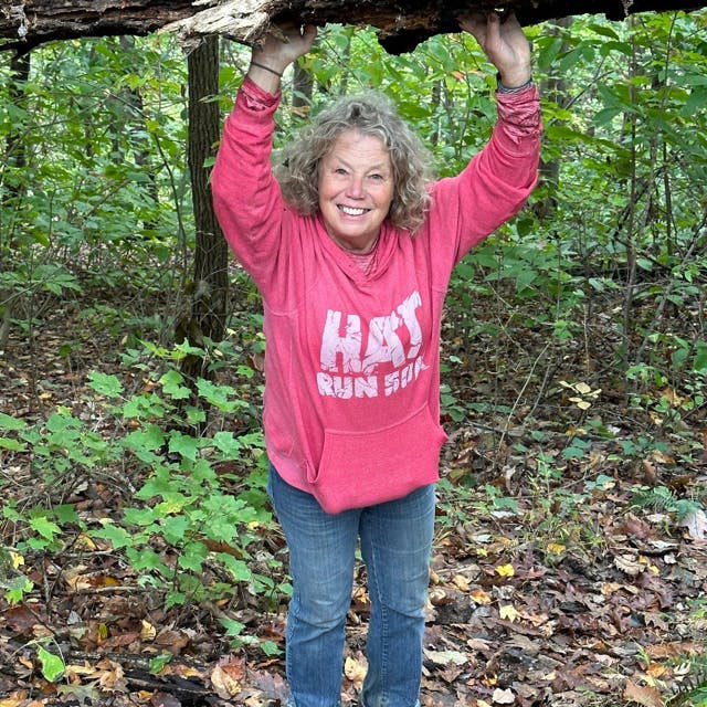 Roxanne Strine feeling like a kid in the woods