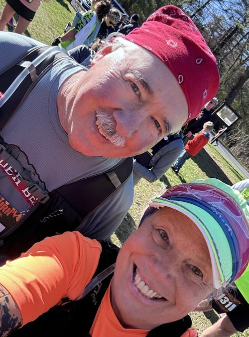 Oboz Footwear Local Hero Roxanne Strine running in her Katabatic Winds