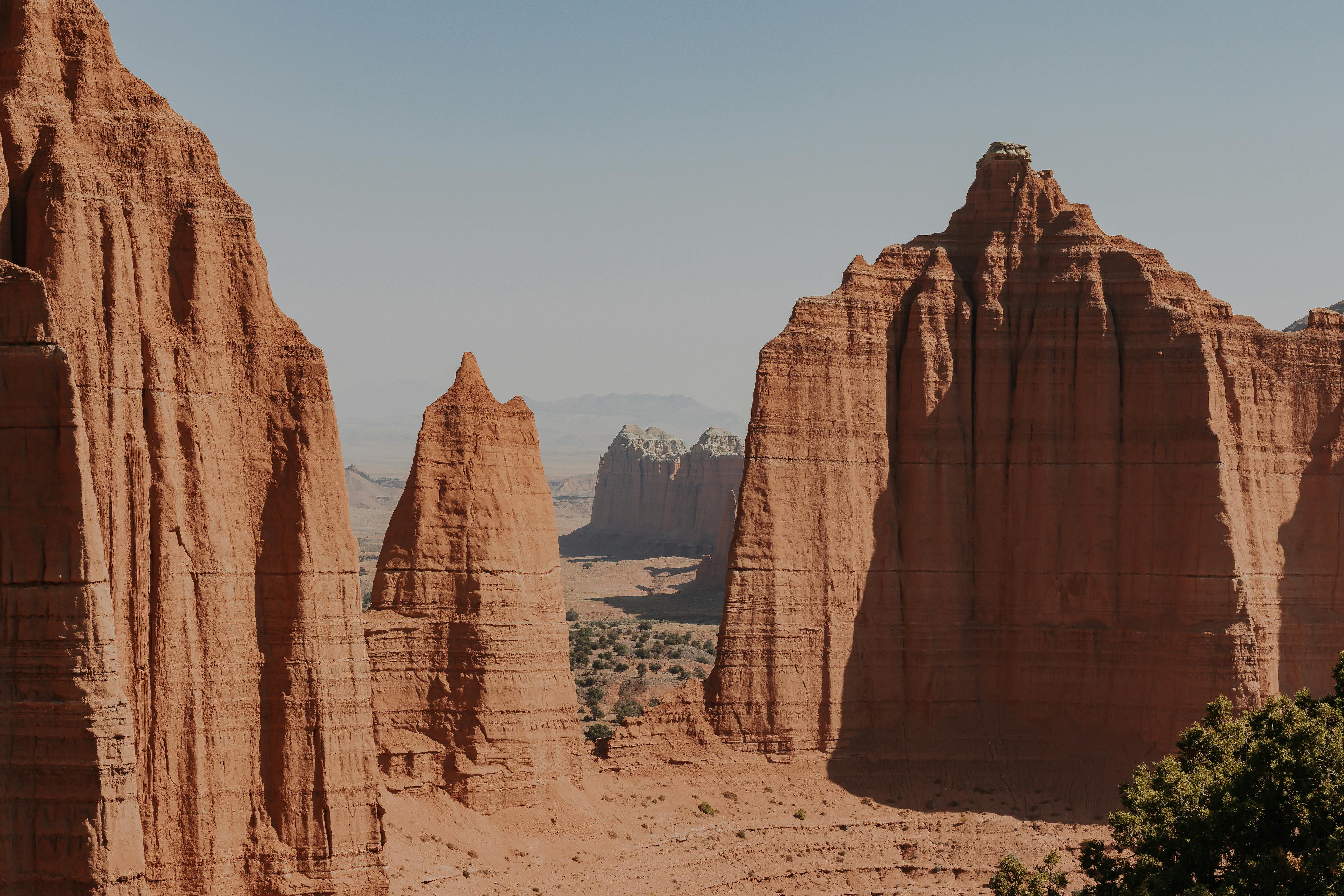 Scenic overhead views of Capitol Reef National Park.