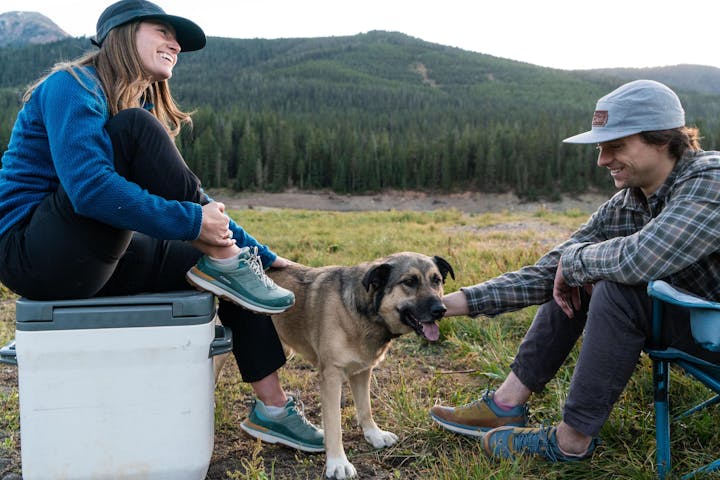 Enjoying the outdoors in the Oboz Hyalite hiking shoes.