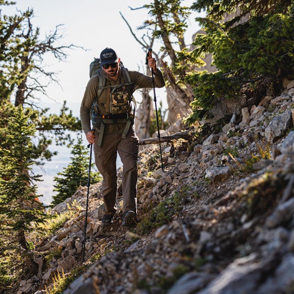 Backpacking in the Oboz Bridger Peak hiking boots.