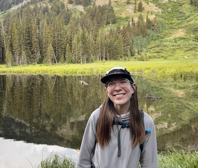 Oboz Footwear employee enjoying a hiking.