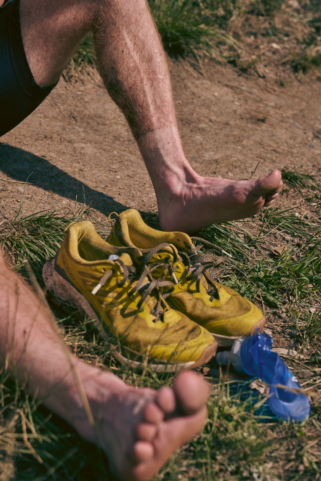The Oboz Katabatic trail running shoe on a fastest known time attempt through the mountains of Montana. 