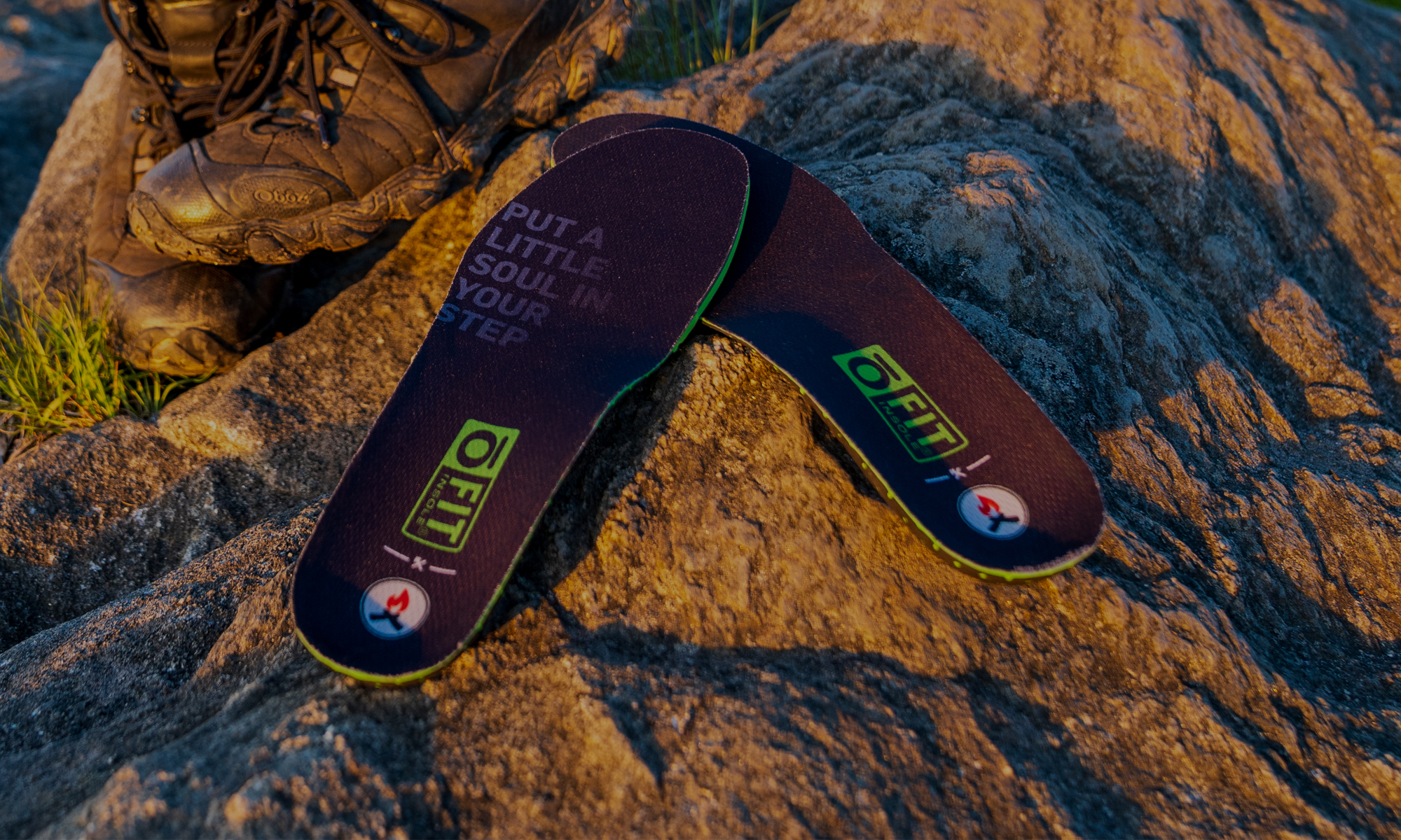 Oboz Black Folks Camp Too shoe insole.