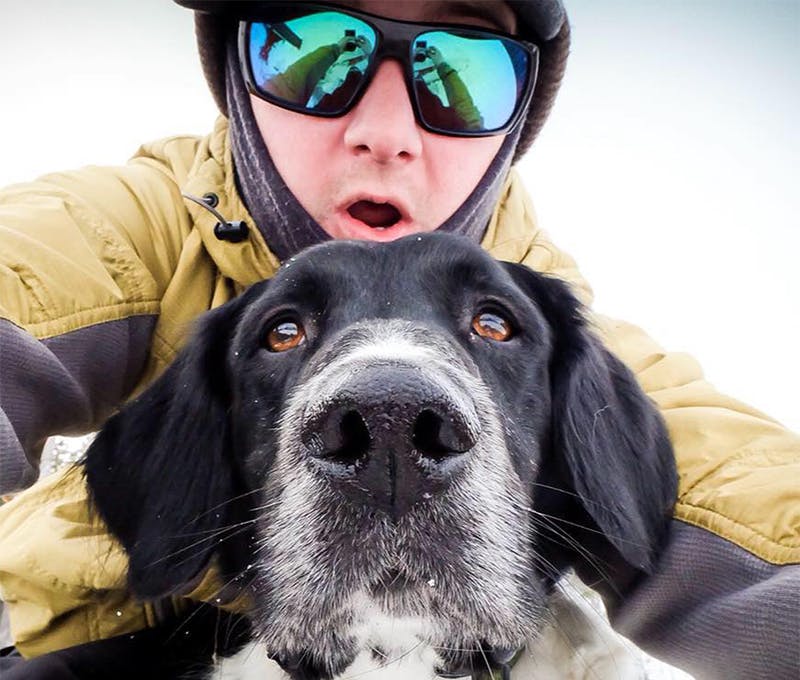 Christian Schumacher and his dog