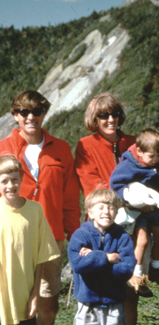 Photo of the Lowe Family in the mountains.