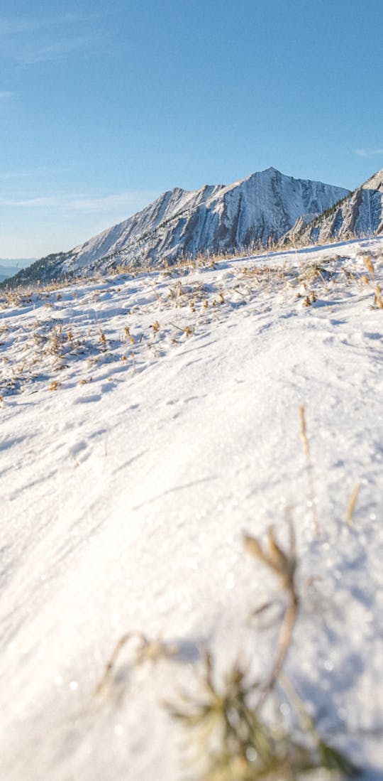 Jay Broccolo hiking in the snow