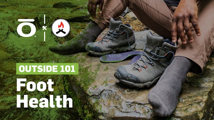 Oboz Outside 101 Foot Health featuring the Bridger Mid hiking boot.