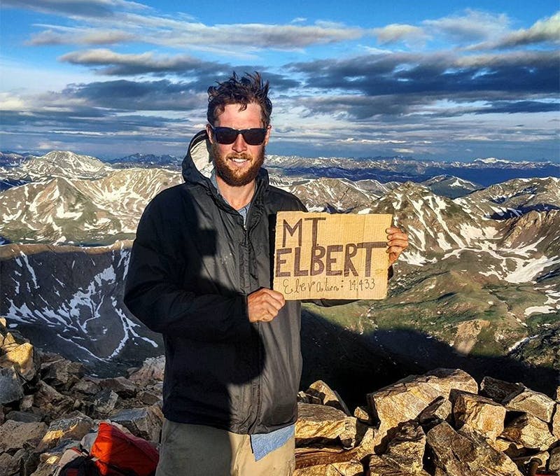 Corey McPherson on a hike