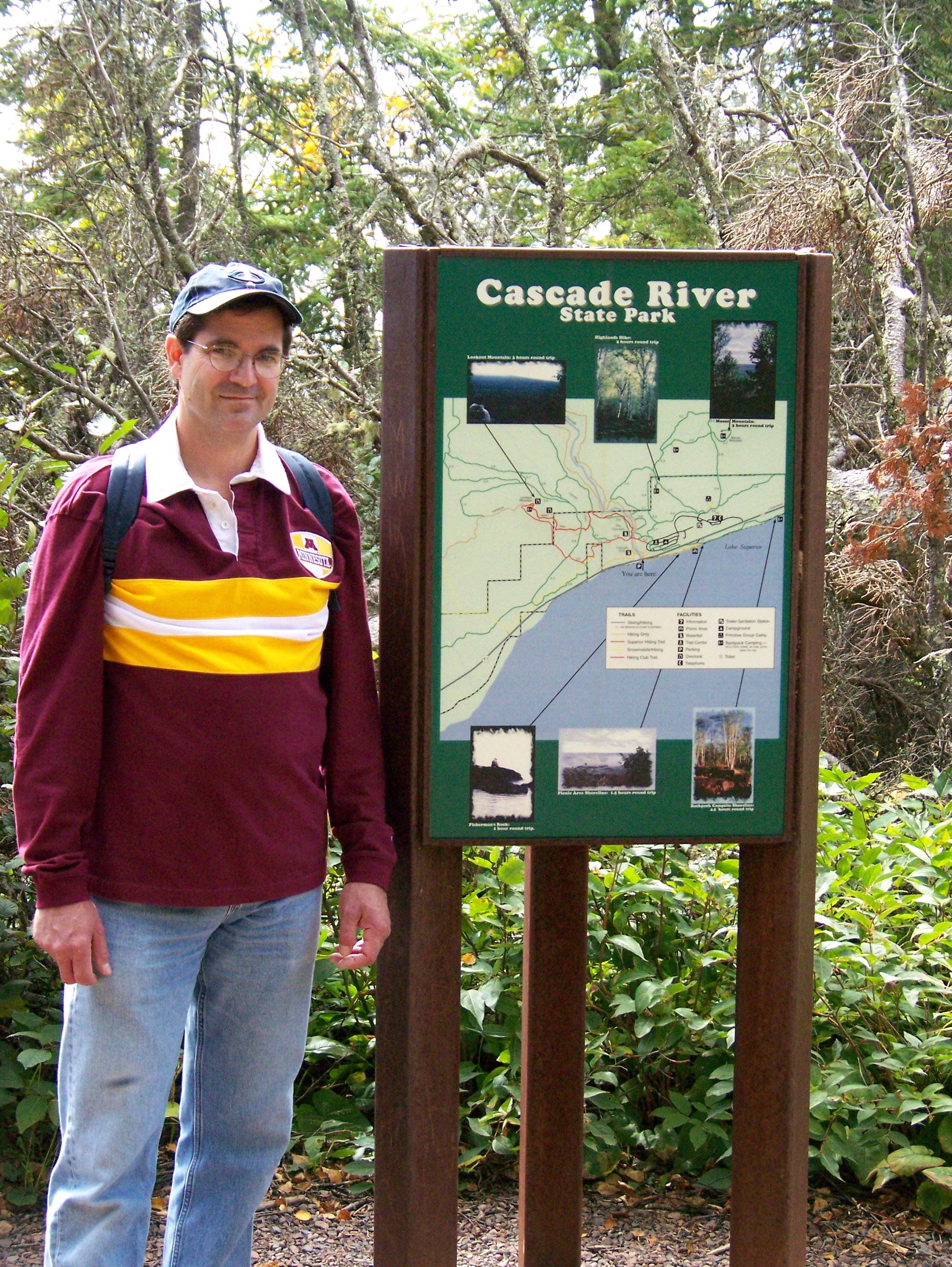Oboz Footwear Trailblazer Joel Meline hiking in local State Parks.