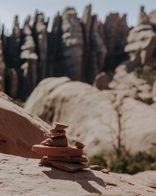 Rock cairns of Arches National Park.